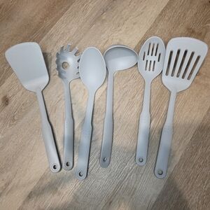 Stylish Gray Cooking Utensil Set